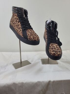 New Luxury Diamond Rhinestones Men's Sneakers Cheetah Print $225